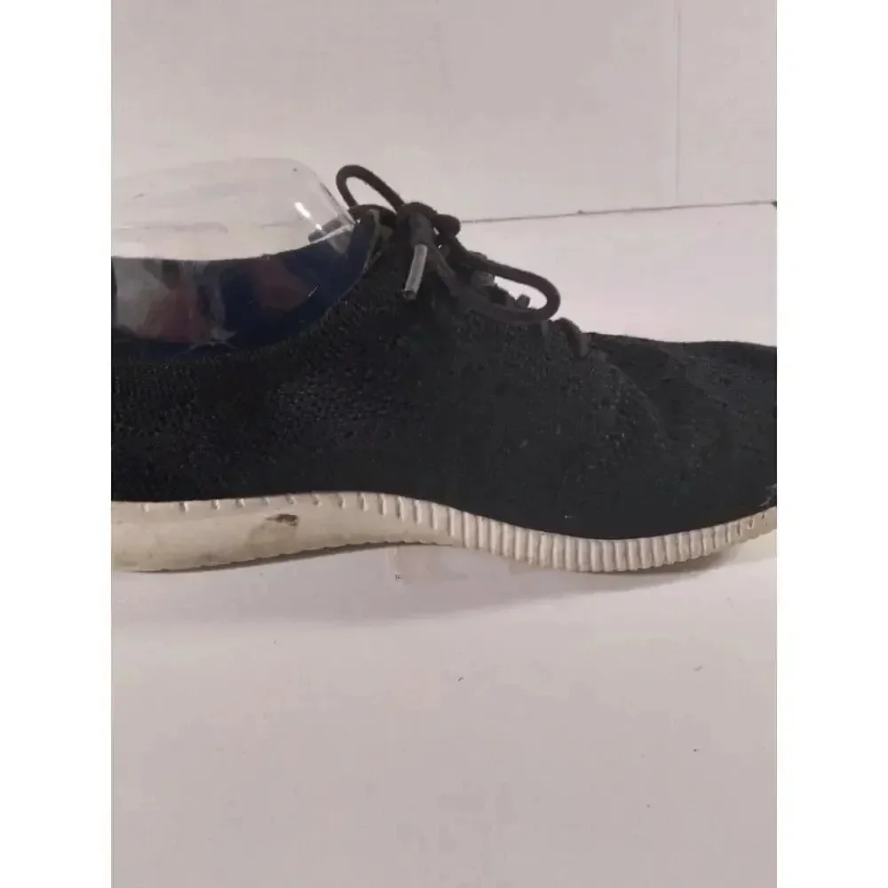 Cole Hann Grand.0S Black Fabric Lightweight Perferated Lace Up Shoes Sz 9 B